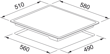 4 gözü elektrikli Black Glass ocak